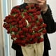 thumbnail image 1 of Manta de ramo de rosas de ganchillo - Manta floral de punto suave y ligera hecha a mano - Manta decorativa acogedora de 85 cm para casa, campamento, viaje - Regalo lavable a máquina para el Día de, 1 of 7