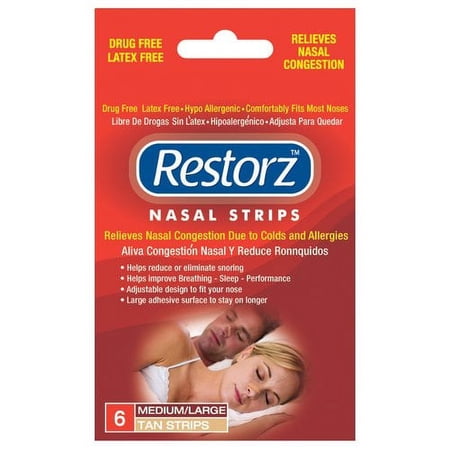 DDI 1857942 Restorz Tan Nasal Strips - 6 Ct Pack of 12