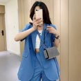 thumbnail image 5 of Fashion Coin Purse Chain Shoulder Bag Large Capacity Diamonds Mobile Phone Bag Female Rhinestone Handbag PU Leather Handbag Women Shoulder Bag Small Square Bag BLACK, 5 of 8
