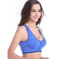 thumbnail image 5 of SAYFUT Women's Seamless Sport Bra Active Gym Yoga Workout Sports Bras Wireless Zip Front Mesh Racerback High Impact, 5 of 6