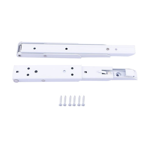 Riwesomey Soporte de estante plegable de tres pliegues, 2 uds., montaje en pared, soporte cargado por resorte, bisagra plegable de alta resistencia Herramientas y ferretería blanco 10 pulgadas Riwesomey WJ3901-02B