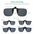 thumbnail image 3 of Gafas de sol plegables con clip WANGLY, polarizadas, unisex, con lente gris, 3 of 6