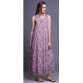 thumbnail image 4 of Bimba Rayon Maxi Nightwear Ladies Rayon Printed Sleeveless Night Gown Maxi Dress-XS, 4 of 5