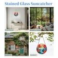 thumbnail image 7 of Cut Flower Landscape Stained Glass Suncatcher Colored Handmade Window Hangings Glass Suncatcher Crafts Kits for Indoor Garden Christmas Decoration 16x16cm(1), 7 of 7