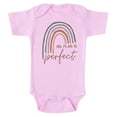 thumbnail image 2 of Ulitacool Spring Romper For Girls Boys Girls Short Sleeve Newborn Letter Prints Crewneck Jumpsuit Classic Onesie Pink 18-24 Months, 2 of 2