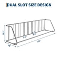 thumbnail image 7 of Heavy Duty Single-Sided Floor Bike Rack – 10-Bike Freestanding Storage Organizer, All-Steel Grid Design for Garage, School, Store, Street, Outdoor Use, Gray 10-cart, single-sided, 7 of 7