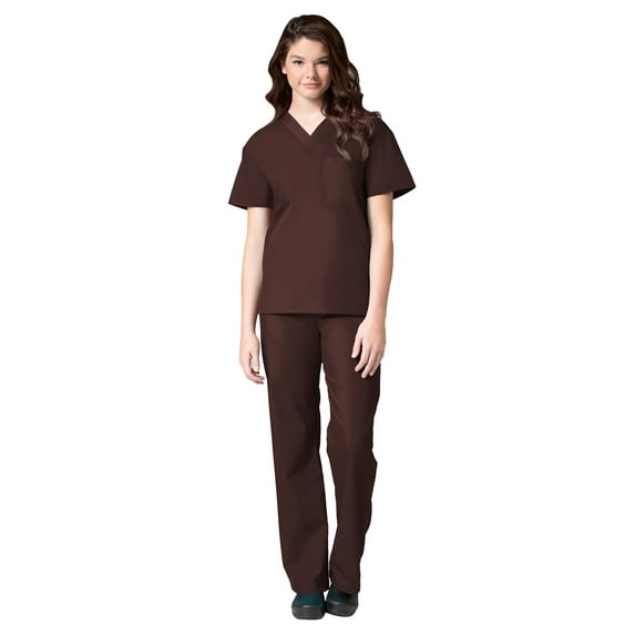 Maevn Core Unisex V-Neck Scrub Top & Unisex Seamless Scrub Pant Set