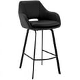 thumbnail image 2 of Home Square 30" Bar Stool in Black Faux Leather and Black Metal - Set of 3, 2 of 11