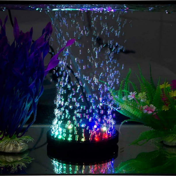 Lumière LED pour aquarium à bulles d'air, lumière submersible sous
