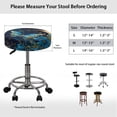 thumbnail image 5 of SEANATIVE Floral Butterfly Stool Covers Round Set of 2 12"-14" Round Stool Seat Cove Dustproof Barstools Cover Size S Soft Stool Cushion Slipcover for Circle Chair Stools, 5 of 7