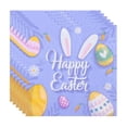 thumbnail image 2 of QuanTara Easter Bunny Paper Napkins 20-Count, 6.5x6.5in Disposable Animal Print Party Napkins for Dinner, Restaurant, Holiday Table Decorations, 2 of 6