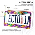 thumbnail image 5 of Coolnut 2Pcs License Plate Frames Mardi Gras Plaid Universal Aluminum License Plate Holder Cover Rust-Proof Car Tag Frame with Screw Caps Home Decor, 5 of 7