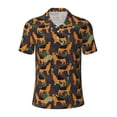 thumbnail image 2 of Daiia German Shepherd Dog Pattern Men’s Polo Shirts,Solid Deck Shirt,Classic Fit, Breathable Cotton Polo for Casual and Sport Wear-3X-Large, 2 of 7