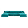 thumbnail image 2 of Modway Commix 6-Piece Down Filled Overstuffed Sectional Sofa in Teal, 2 of 5