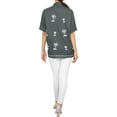 thumbnail image 3 of HAPPY BAY Women's Casual Blouses Shirt Solid Blouse Short Sleeve Button Up Dress Tops Tee Shirts Hawaiian T Shirt for Women S plus-size Space, Palm Tree, 3 of 3