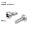 thumbnail image 2 of Unique Bargains M2.5x6mm Machine Screws Pan Phillips Head Screw Fasteners Bolts 30Pcs, 2 of 3