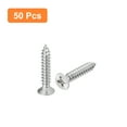 thumbnail image 3 of Uxcell #6x3/4" Wood Screws, 50 Pack Flat Head Phillips Self Tapping Screws 304 Stainless Steel Metal Screws, 3 of 5
