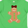 thumbnail image 4 of Inktastic Cute Gingerbread Girl with Red Plaid Bow Boys or Girls Toddler T-Shirt, 4 of 5
