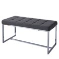 thumbnail image 1 of CorLiving Huntington Wide Chrome Base Rectangular Fabric Bench, 1 of 5