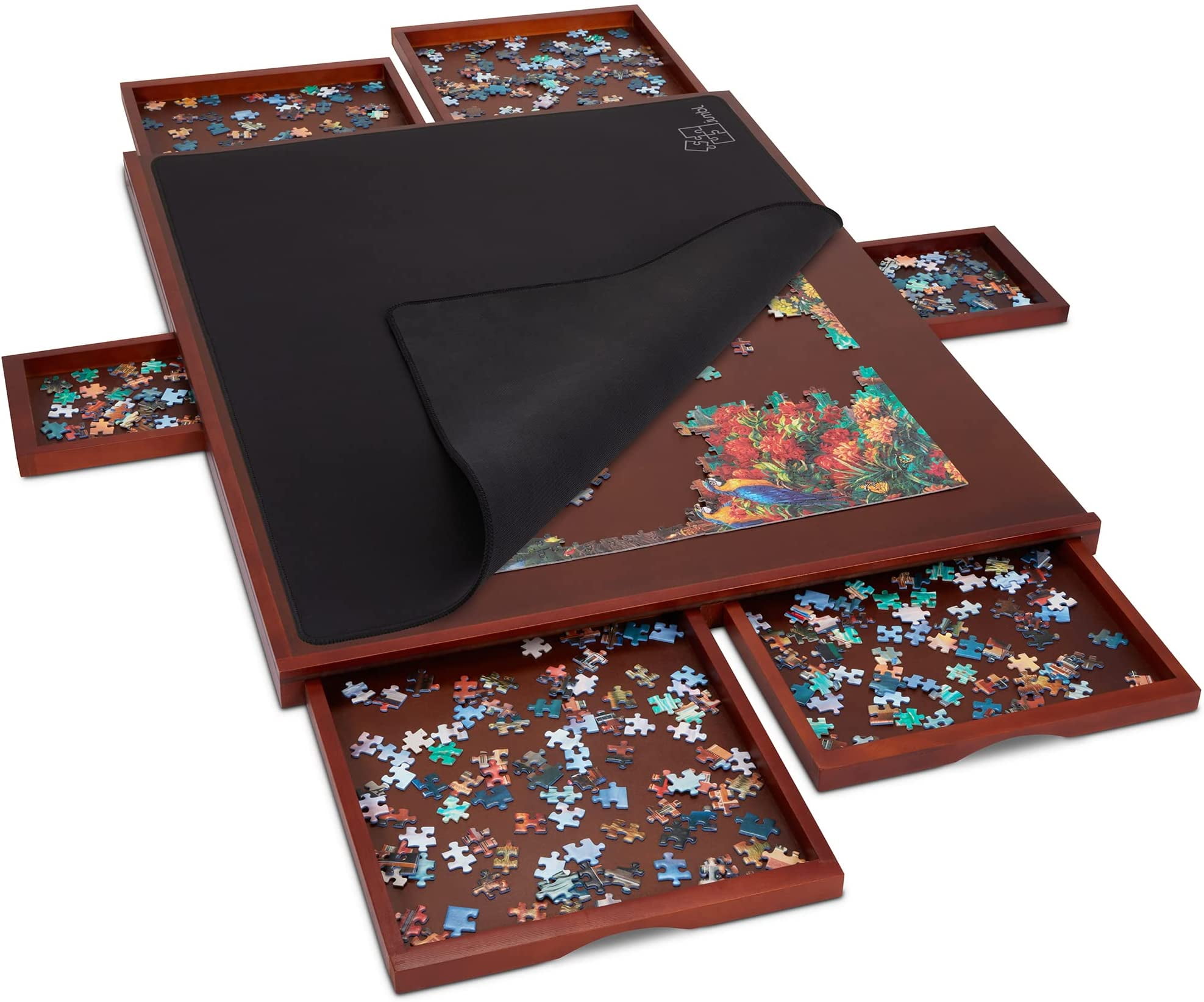 Jumbl 1500 Piece Puzzle Board w/Mat, 27” x 35” Wooden Jigsaw Puzzle