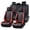 Red & Black, variant on FLORICH Full Set Car Seat Covers, Waterproof Faux Leather Seat Protectors, Comfortable Auto Interior Cushions Fit for Most Cars SUV Trucks, Black & Gray