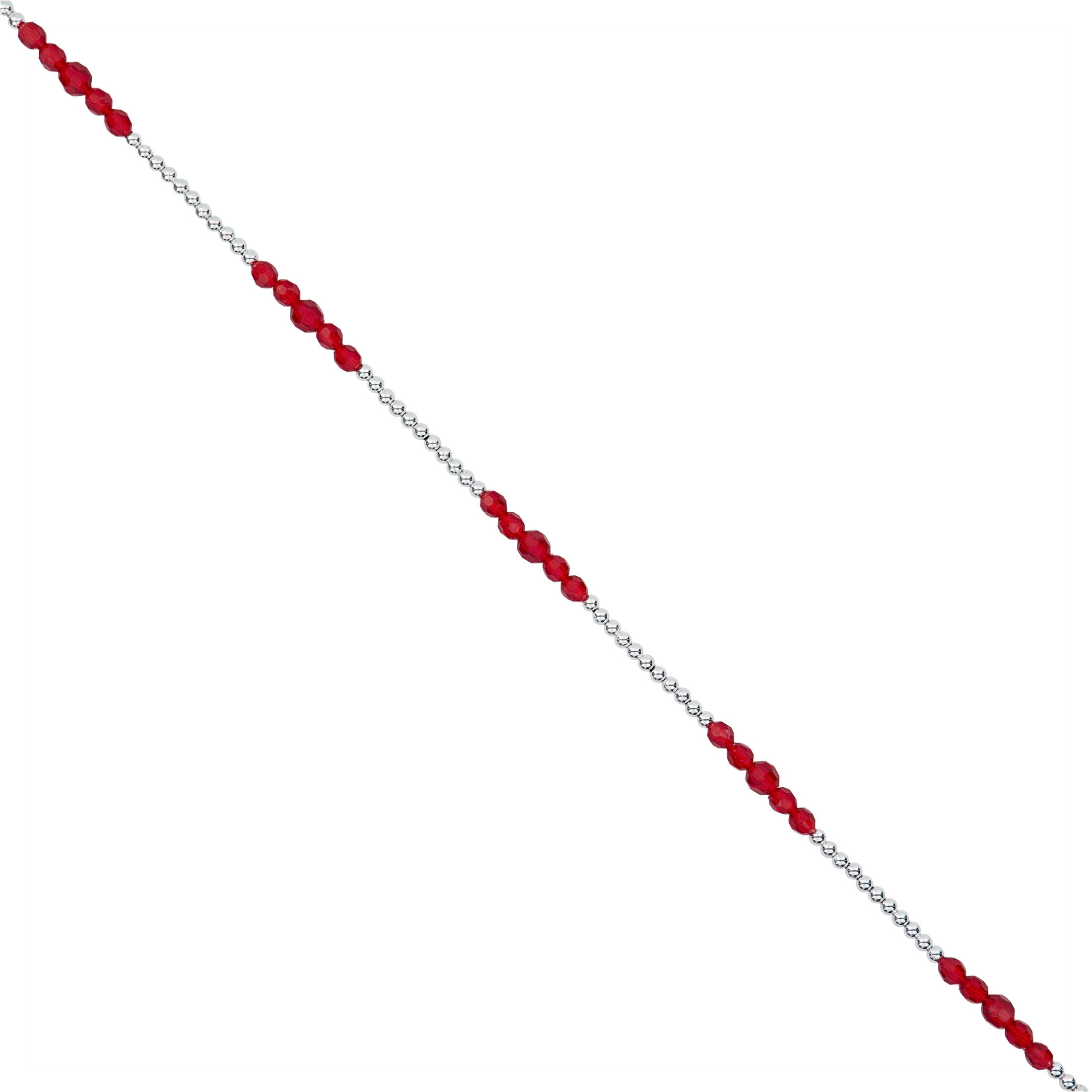 Plastic Bead Mini Christmas Garland, Red and Silver, 6', by Holiday Time
