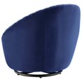 thumbnail image 5 of ArmTufted Chair Swivel Accent Tufted Chair, Black Blue Navy, Velvet, Modern Contemporary, Living Lounge Cafe Room Hotel Lobby Hospitality, 5 of 7