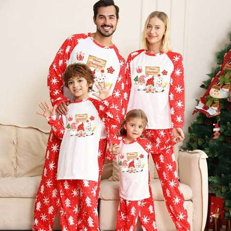 

Cathalem And Plaid Pajamas Family Dad Men Christmas Print Set Family Christmas Pajamas Long Family Feeling Pajamas Boys Bunny Suit Red 3X-Large