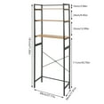 thumbnail image 6 of 3-Tier Bathroom Shelf for Washing Machine, Adjustable Height Feet, Iron and MDF Construction, Vintage Design, Large Storage Capacity for Laundry Room Organization, 6 of 8