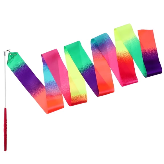 BESTSKY 2026 New Girls Toys Ribbon Dancer Wand Ribbons Rainbow Streamer Ribbon Toy Fitness Child for Party,Playroom,Dance,Outdoor
