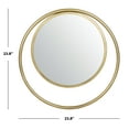 thumbnail image 2 of Safavieh Wonder 23 in. Classic Solid Round Mirror, Brushed Brass, 2 of 4