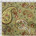 thumbnail image 4 of Soimoi Asian Paisley Print, Poly Taffeta Fabric, Decor Sewing Fabric by The Yard 56 Inch Wide, Decorative Fabric for Outdoor Upholstery, Umbrellas and Home Accents, Olive Green, 4 of 5