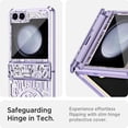thumbnail image 5 of Clear Case Compatible for Samsung Galaxy Z Flip 5, Galaxy Z Flip 5 Case with Hinge Protection, Anti-Drop Ultra-Thin Girly Women Mechanical Legend Phone Case for Galaxy Z Flip 5 2023 (Purple), 5 of 14