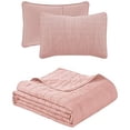 thumbnail image 3 of Swift Home  Crinkle Enzyme Wash Oversized Coverlet/Bedspread Quilt Sets Coral Twin/Twin XL 2 Piece, 3 of 3