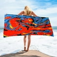 thumbnail image 2 of OAVQHLG3B Microfiber Beach Towel Super Lightweight Colorful Bath Towel Sandproof Beach Blanket Multi-Purpose Towel For Travel Swimming Pool 30x60 Inch, 2 of 4