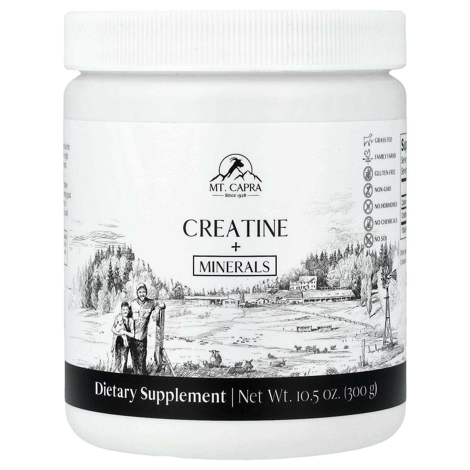 Mt. Capra Creatine + Minerals, 10.5 oz (300 g)