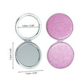 thumbnail image 2 of Unique Bargains 1 Pc Women Double-sided Makeup Mirror for Travel Vacation Purple Aluminum Mirror PU Leather, 2 of 3