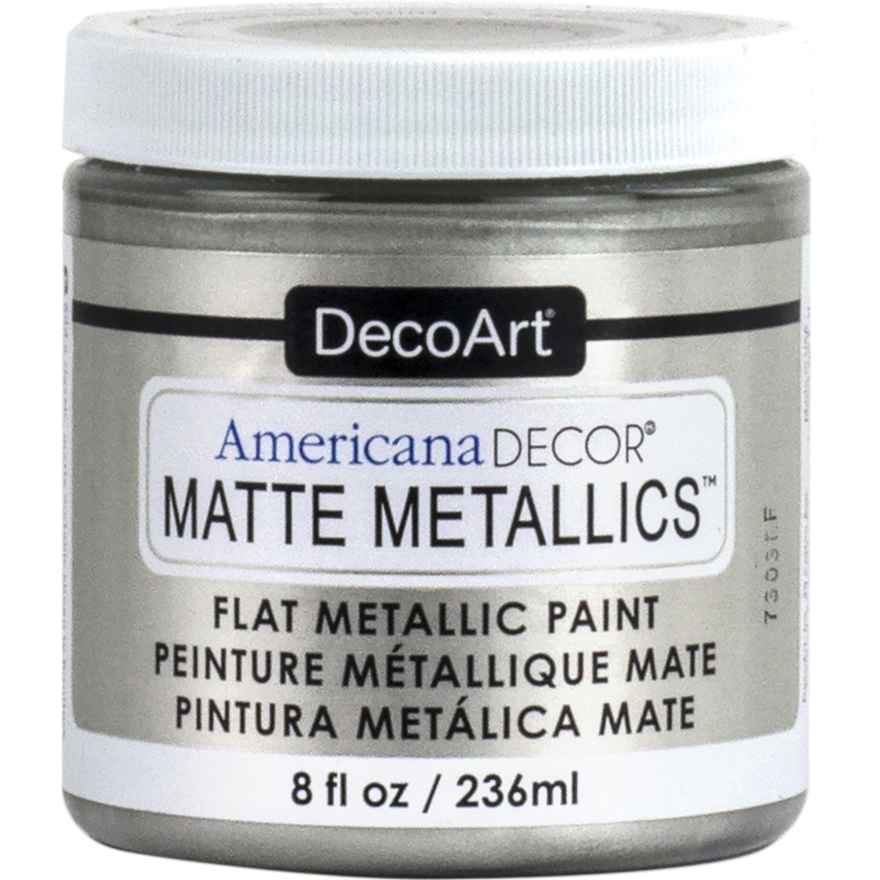 DecoArt Americana Decor Matte Metallic Paint, Soft Silver
