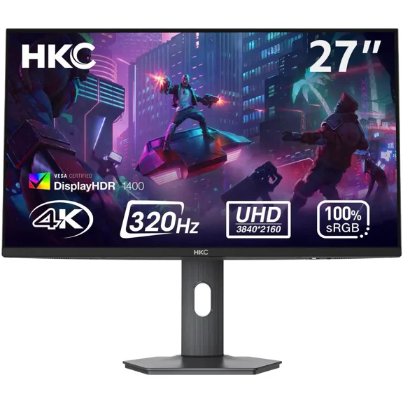 HKC G27M7Pro 27" IPS Mini LED Gaming Monitor UHD 160Hz / FHD 320Hz(Dual mode) 1ms DIC HDR1400 98% DCI-P3 HAS Stand USB-C 90W 1x1.4 DP+2x 2.1HDMI