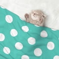 thumbnail image 2 of Pofeuu Teal Turquoise And White Polka Dot Print Puppy Blanket,Dog Blankets,Pet Blanket Cozy Cat Blankets for Indoor Cats, Fuzzy Pet Blanket for Kitten Doggy Dog Blankets-Medium, 2 of 8