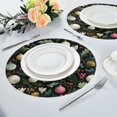 thumbnail image 4 of 15.4" Round Placemat Set of 6 Polyester Fabric Place Mats Non-Slip Dining Kitchen Table Mats for Kitchen Party Decor Vintage Christmas Decorations Pattern, 4 of 5