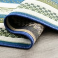 thumbnail image 5 of Stunning Contemporary 8' x 10' Green and Blue Polypropylene Outdoor Area Rug, 5 of 6