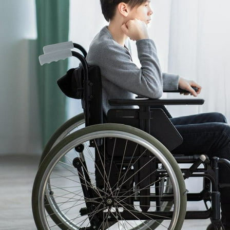 ibasenice wheelchair wheel covers Wheelchair Handlebar Grip PVC Grey Daily Use 2pcs