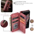 thumbnail image 4 of Para Samsung Galaxy Z Fold 4 5G Funda tipo billetera con Tarjetero, Muñequera con Correa de Cordón de Bolsillo con Cremallera Magnética con soporte, Funda tipo Billetera de Cuero con tapa, 4 of 7