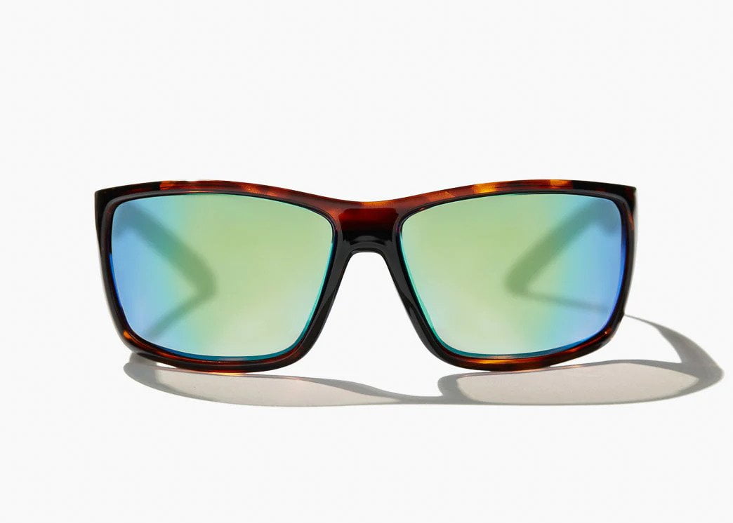 BAJIO Nato Brown Tortoise Gloss | Green Mirror Glass XL Sunglasses