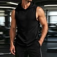 thumbnail image 2 of HAJWOH Men's UPF 50+ Hooded Tank Top Sleeveless Hoodies Lightweight Casual Gym Workout Shirts Cooling Muscle Tee Shirt, 2 of 7