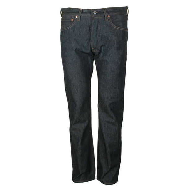 Levis Men's 501 Original Shrink to Fit Button Fly Jeans Indigo Blue 0000  36X32 