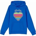thumbnail image 4 of Chula Mexican Woven Heart Sarape Adult Blue Long Sleeve Hoodie-XL, 4 of 6