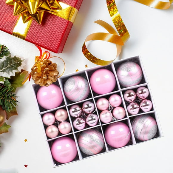 Christmas Ball Decorations Colorful Christmas Hanging Balls - Christmas Shatter-Proof Ball Ornaments For Party Christmas Tree Supplies 40pcs Grandparents Christmas Gift On Clearance
