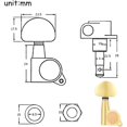 thumbnail image 2 of Pinzas de afinación para guitarra Gusnilo, 6 unidades, 3L3R Acoustic Gold, con accesorios, 2 of 7